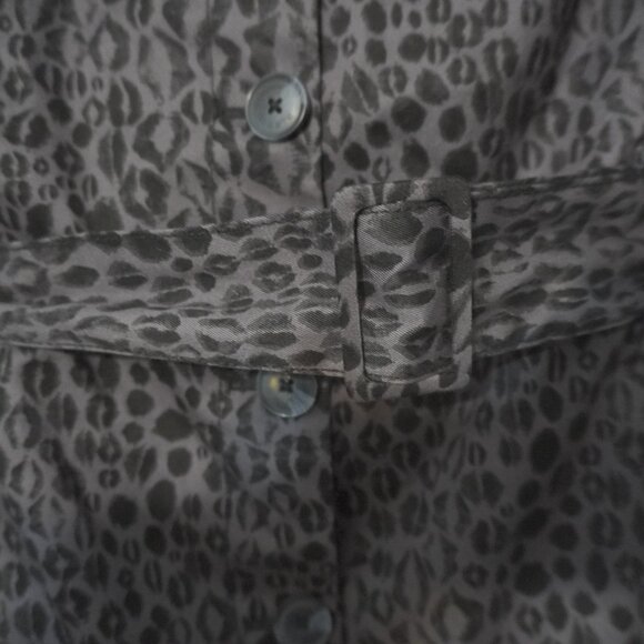 Vintage Y2K Kirna Zabete Lip Print Belted Trench/Dress Sz XL - Picture 5 of 6